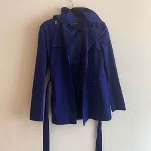 Ellen Tracy Cobalt Blue Raincoat/Trenchcoat